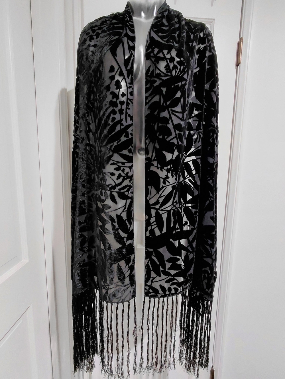 Saks Fifth Avenue Silk Velvet Shawl Scarf